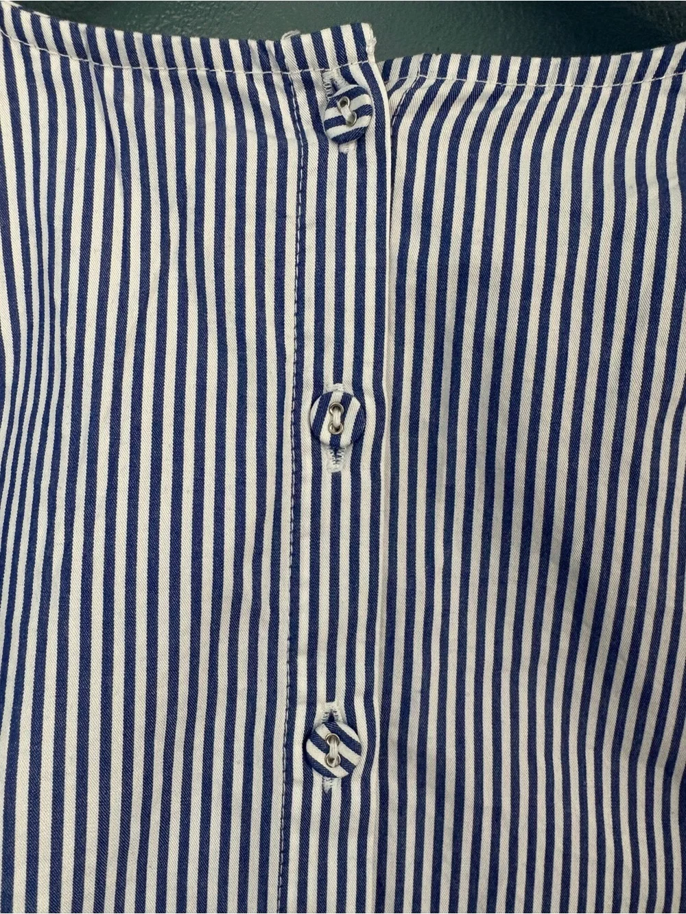 Maeve Women’s 100% Cotton Tie-Front Blouse Blue Stripe Size XS